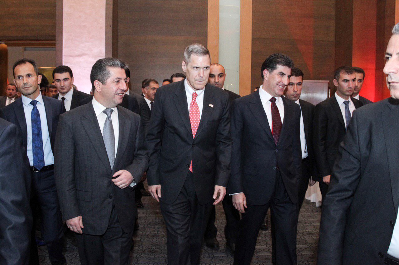 Senior Kurdish officials and US diplomats celebrate the 4th of July - America’s Independence Day - in Erbil, July 3, 2019.